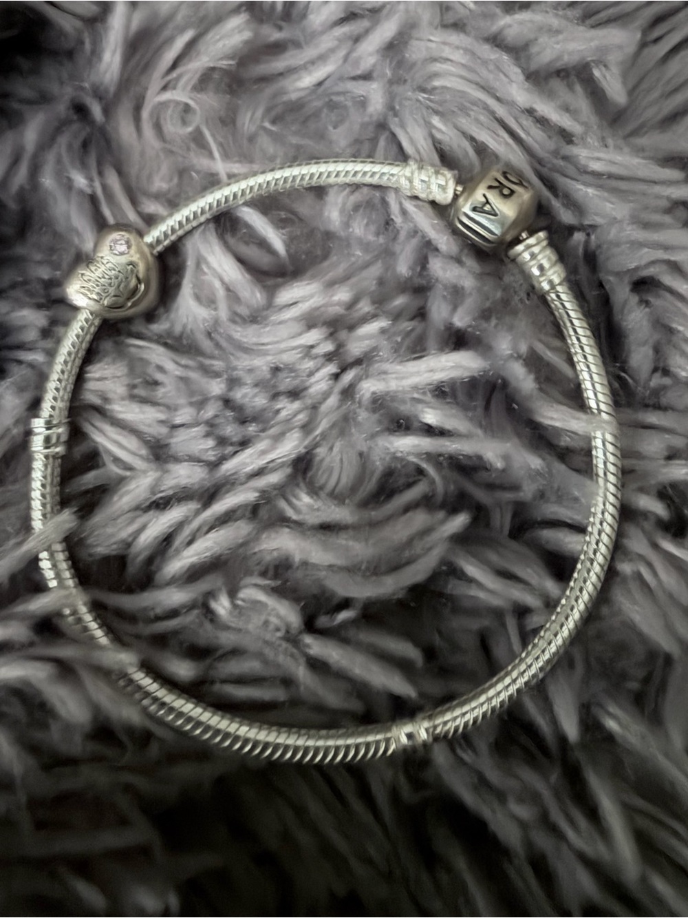 Pandora Silver It’s A Girl! Bracelet with Heart Clasp Charm